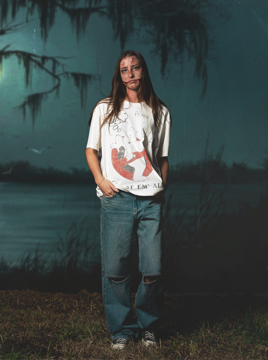 Ghost Em White Tee
