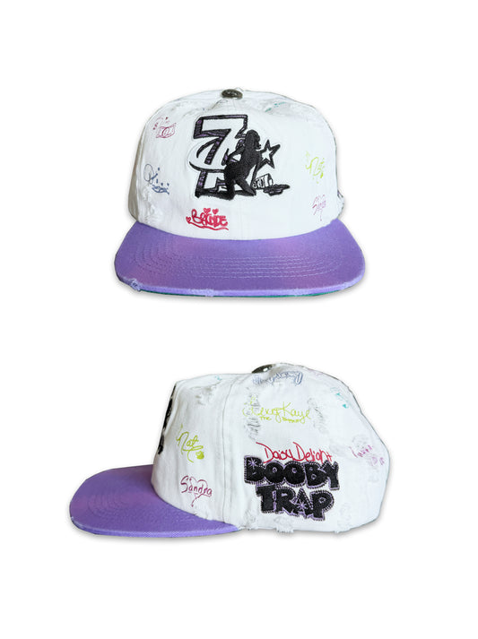 Trap Logo Snapback [White]