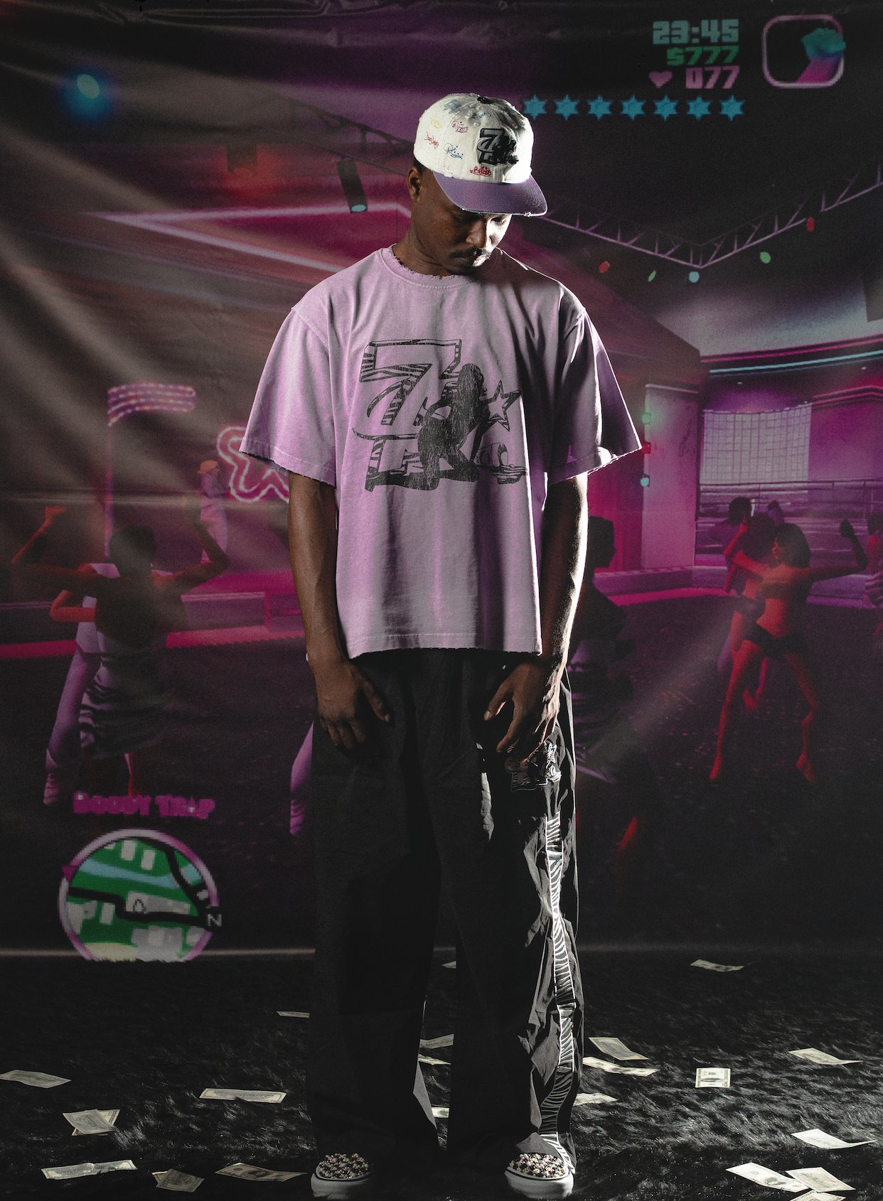 Trap Logo Snapback [White]