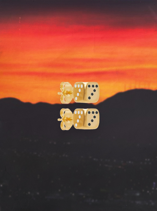 7 Dice Earring Gold Set