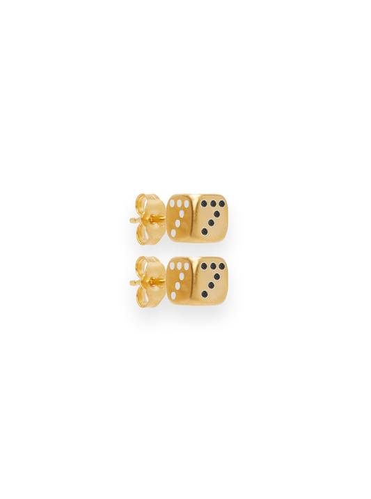 7 Dice Earring Gold Set