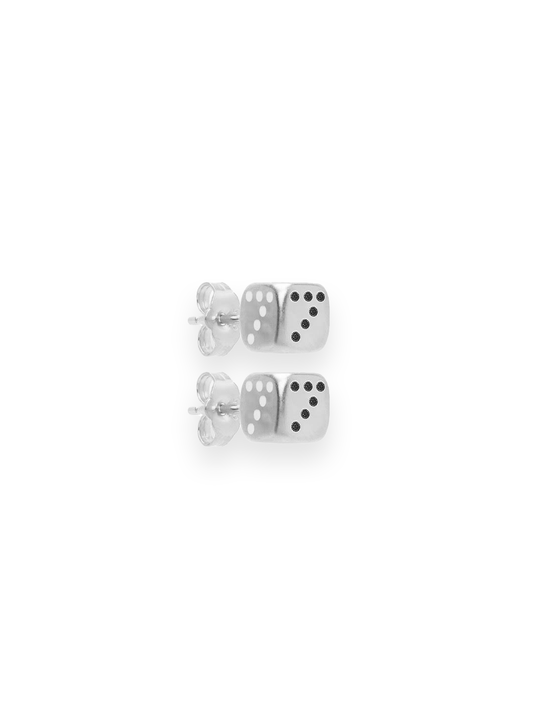 7 Dice Earring Silver Set